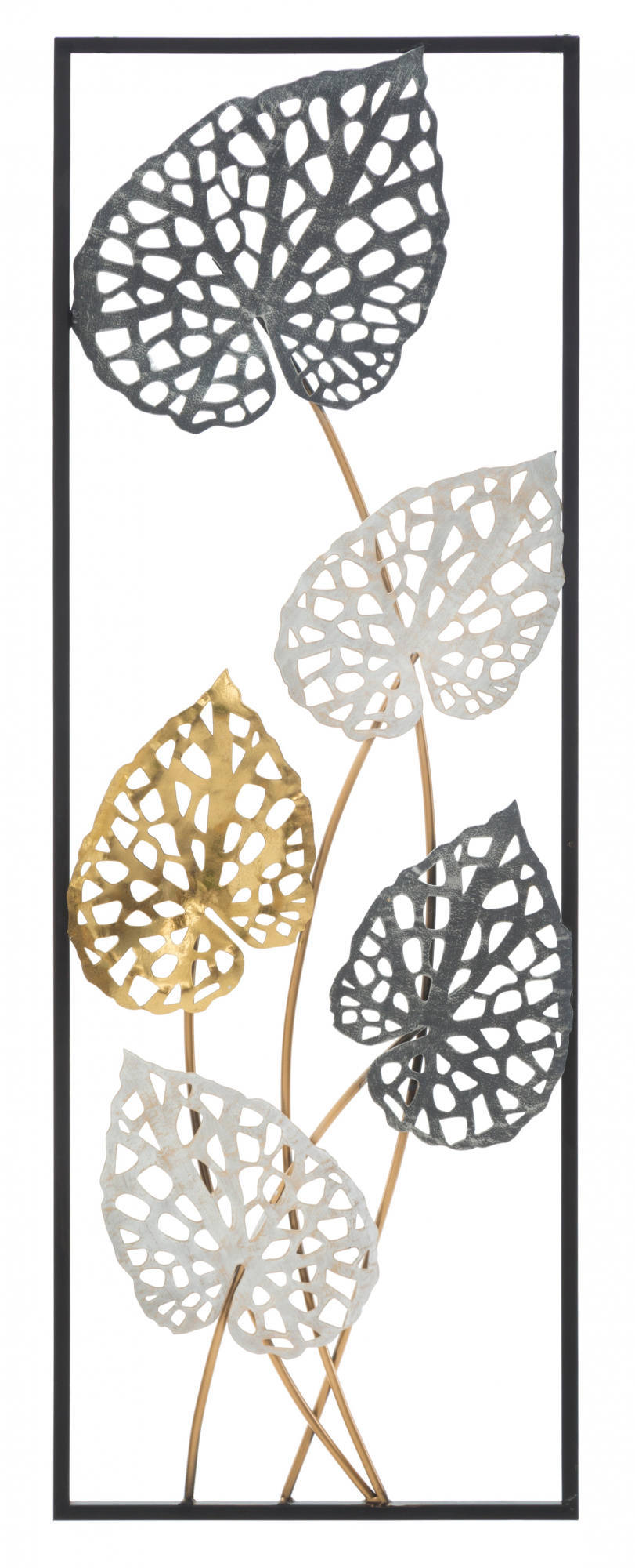 Decorazione da parete, Ferro, Con fantasia floreale, Misure: 31 x 3 x 90 cm