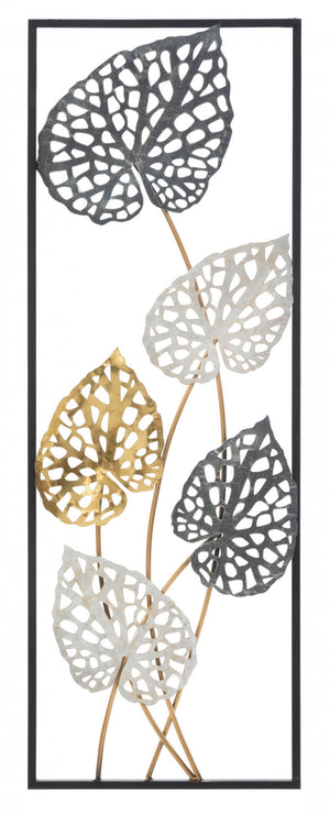 Decorazione da parete, Ferro, Con fantasia floreale, Misure: 31 x 3 x 90 cm