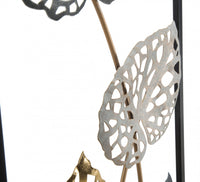 Decorazione da parete, Ferro, Con fantasia floreale, Misure: 31 x 3 x 90 cm