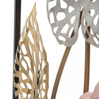 Decorazione da parete, Ferro, Con fantasia floreale, Misure: 31 x 3 x 90 cm