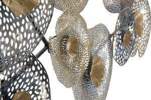 Decorazione da parete, Ferro, Con fantasia floreale, Misure: 119 x 7 x 60 cm