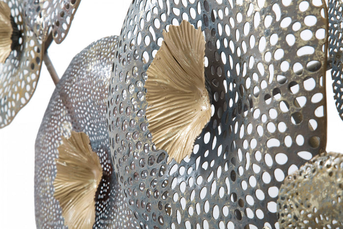 Decorazione da parete, Ferro, Con fantasia floreale, Misure: 119 x 7 x 60 cm