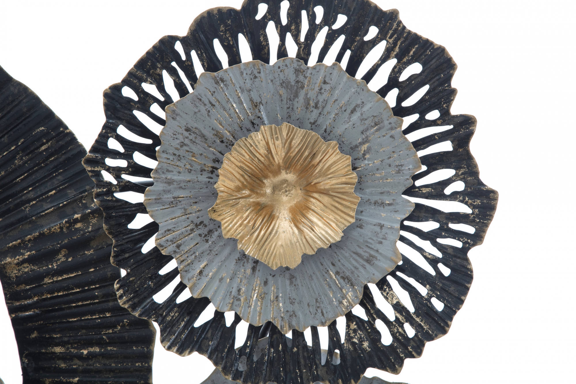 Decorazione da parete, Ferro, Con fantasia floreale, Misure: 100 x 8 x 80 cm