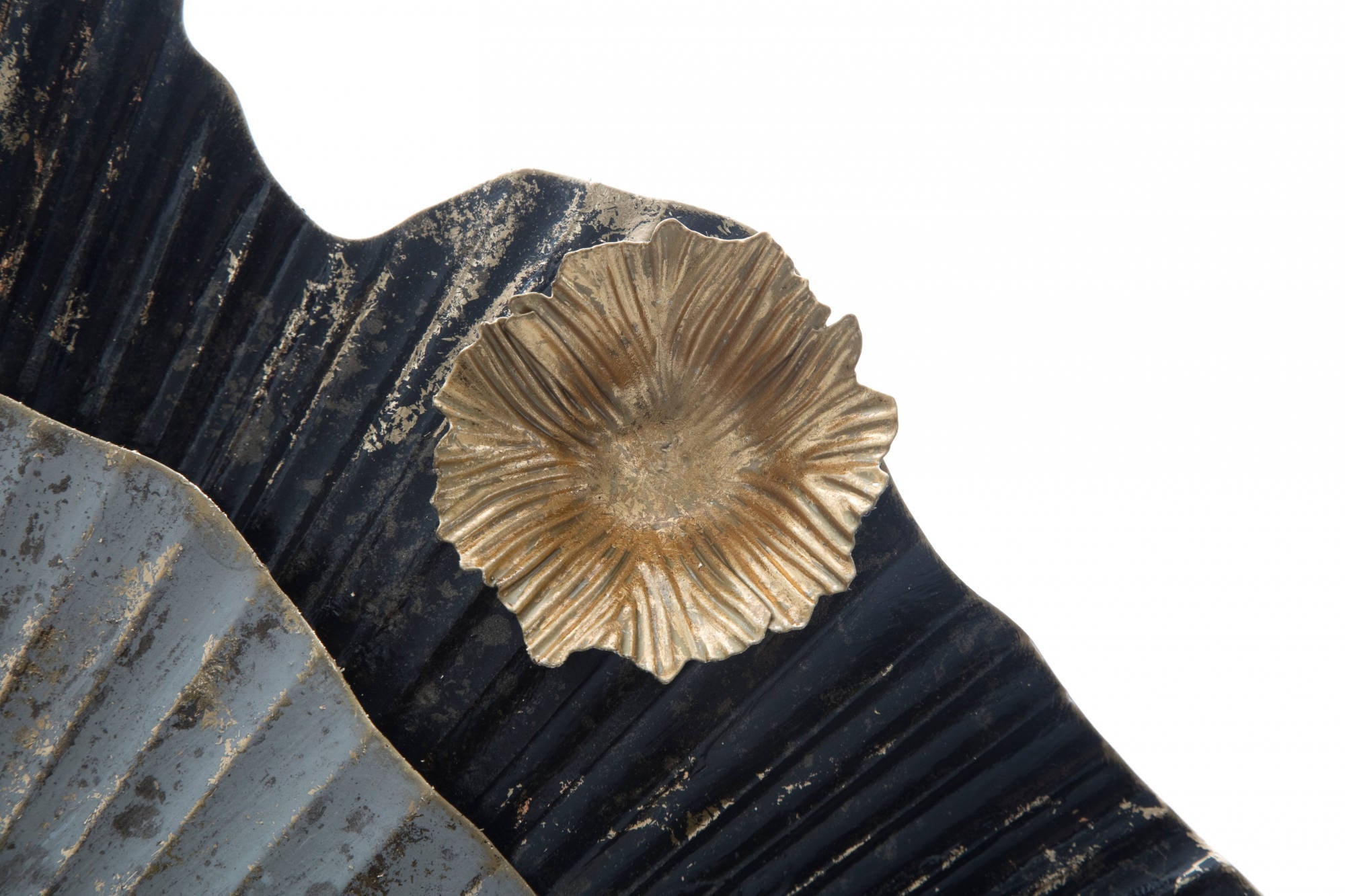 Decorazione da parete, Ferro, Con fantasia floreale, Misure: 100 x 8 x 80 cm