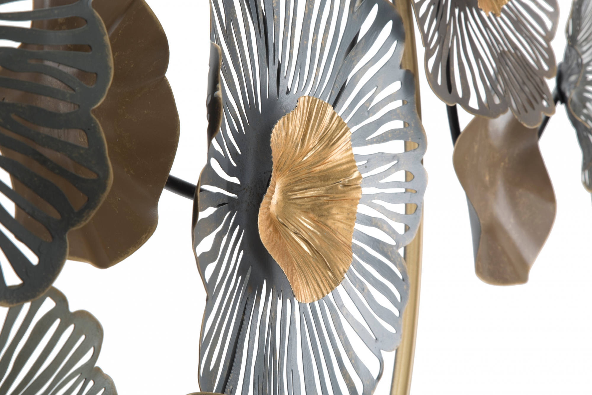 Decorazione da parete, Ferro, Con fantasia floreale, Misure: 155 x 8,5 x 85 cm