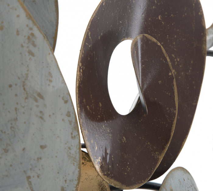 Decorazione da parete, Ferro, Con fantasia floreale, Misure: 120 x 6 x 58 cm