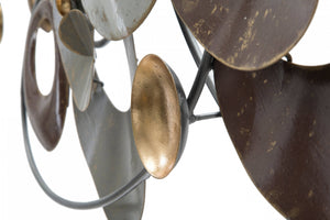 Decorazione da parete, Ferro, Con fantasia floreale, Misure: 120 x 6 x 58 cm