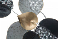 Pannello in metallo, con foglie, colore multicolore, Misure 5,5 x 40 x 62,5 cm