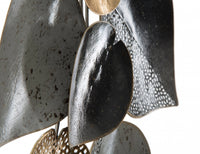 Pannello in metallo, con foglie, colore multicolore, Misure 5,5 x 40 x 62,5 cm