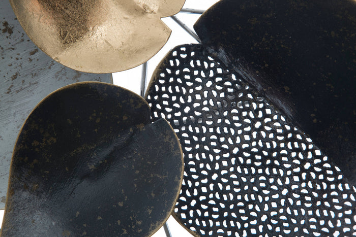 Pannello in metallo, con foglie, colore multicolore, Misure 5,5 x 40 x 62,5 cm