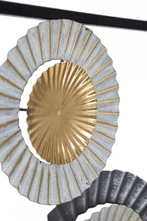 Decorazione da parete, Ferro, Con fantasia floreale, Misure: 32 x 2 x 90 cm