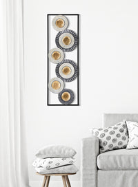 Decorazione da parete, Ferro, Con fantasia floreale, Misure: 32 x 2 x 90 cm