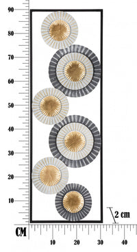 Decorazione da parete, Ferro, Con fantasia floreale, Misure: 32 x 2 x 90 cm