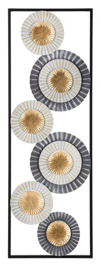 Decorazione da parete, Ferro, Con fantasia floreale, Misure: 32 x 2 x 90 cm