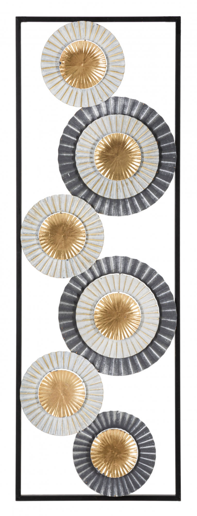 Decorazione da parete, Ferro, Con fantasia floreale, Misure: 32 x 2 x 90 cm