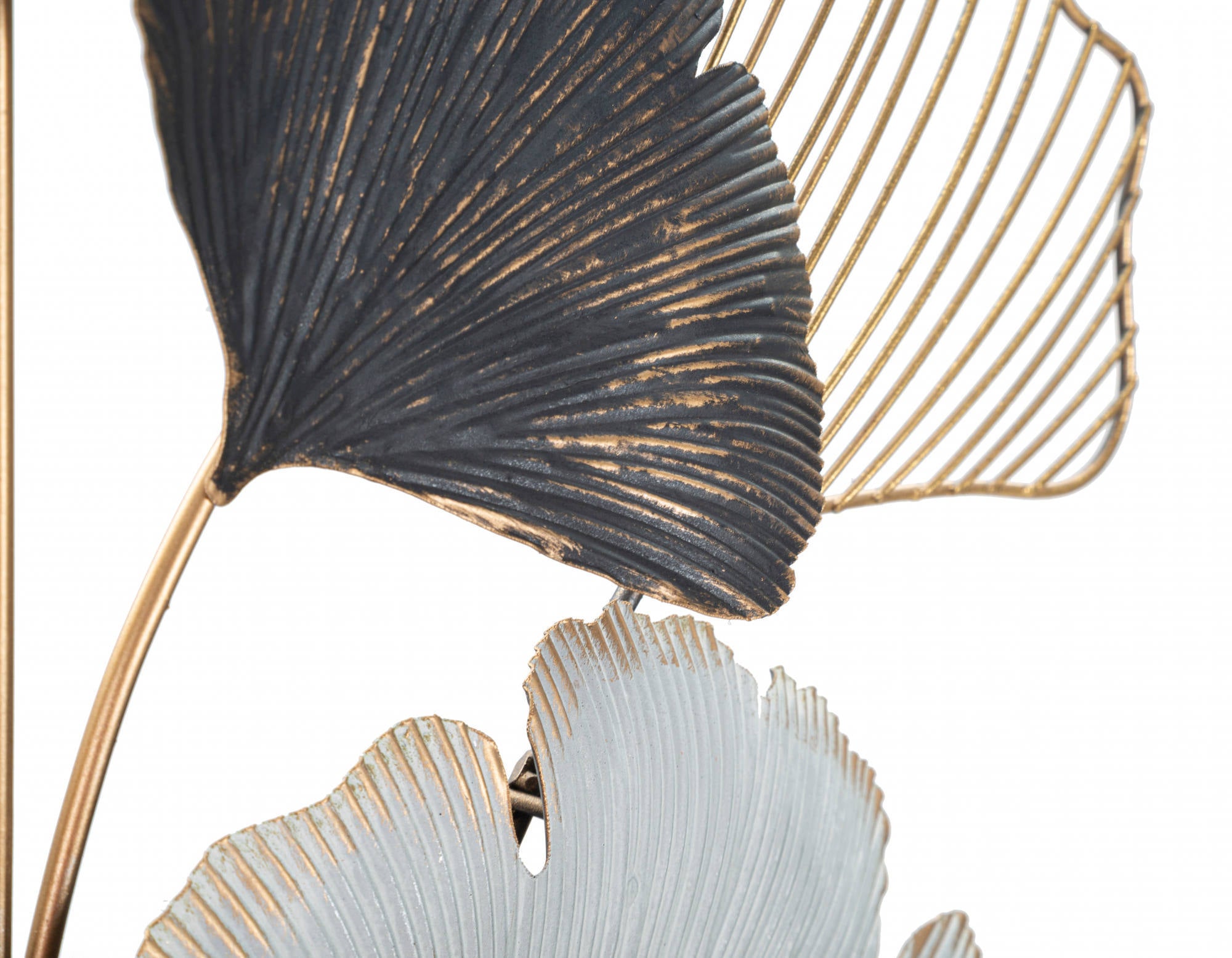 Decorazione da parete, Ferro, Con fantasia floreale, Misure: 66 x 4 x 109 cm