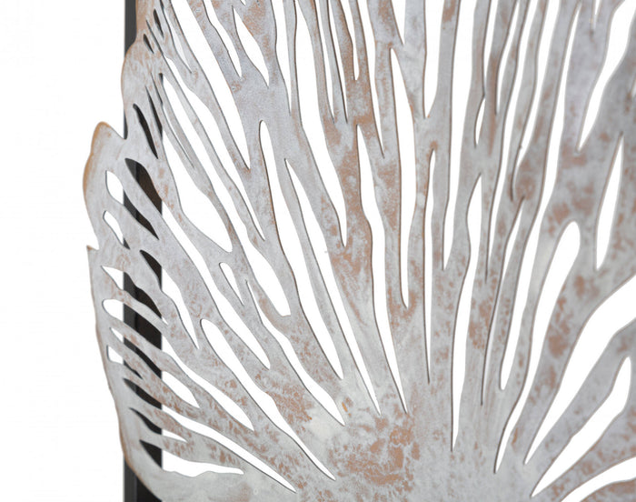 Decorazione da parete, Ferro, Con fantasia floreale, Misure: 31 x 3,5 x 90 cm