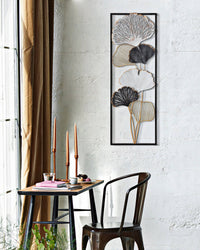 Decorazione da parete, Ferro, Con fantasia floreale, Misure: 31 x 3,5 x 90 cm