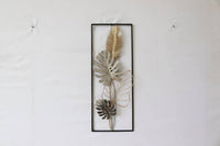 Decorazione da parete, Ferro, Con fantasia floreale, Misure: 28 x 3 x 74 cm