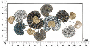 Decorazione da parete, Ferro, Con fantasia floreale, Misure: 135 x 8 x 69 cm
