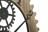 Orologio da parete, Ferro e Mdf, Colore Nero, Misure: 60 x 4 x 60 cm