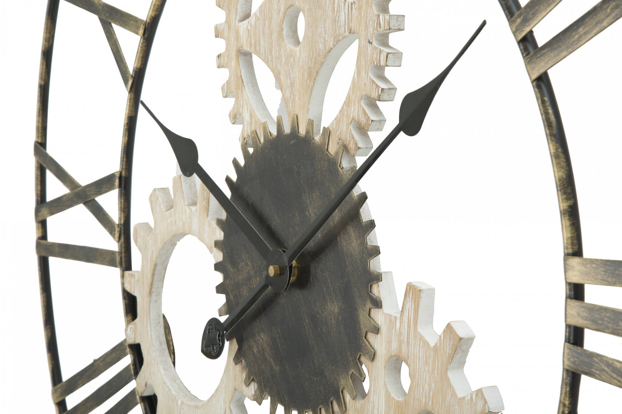 Orologio da parete, Ferro e Mdf, Colore Nero, Misure: 70 x 4,5 x 70 cm