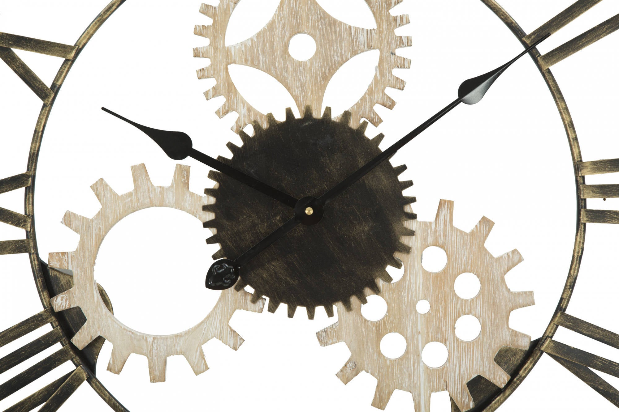 Orologio da parete, Ferro e Mdf, Colore Nero, Misure: 70 x 4,5 x 70 cm