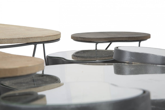 Specchio da muro, Legno e Ferro e Specchio, Colore Marrone, Misure: 118 x 11 x 83 cm