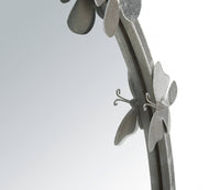 Specchio da parete, Ferro e Specchio, Colore Argento, Misure: 91 x 3 x 94 cm