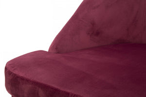 Poltrona, Legno e Spugna E Velluto Sintetico, Colore Bordeaux, Misure: 59 x 67 x 76 cm