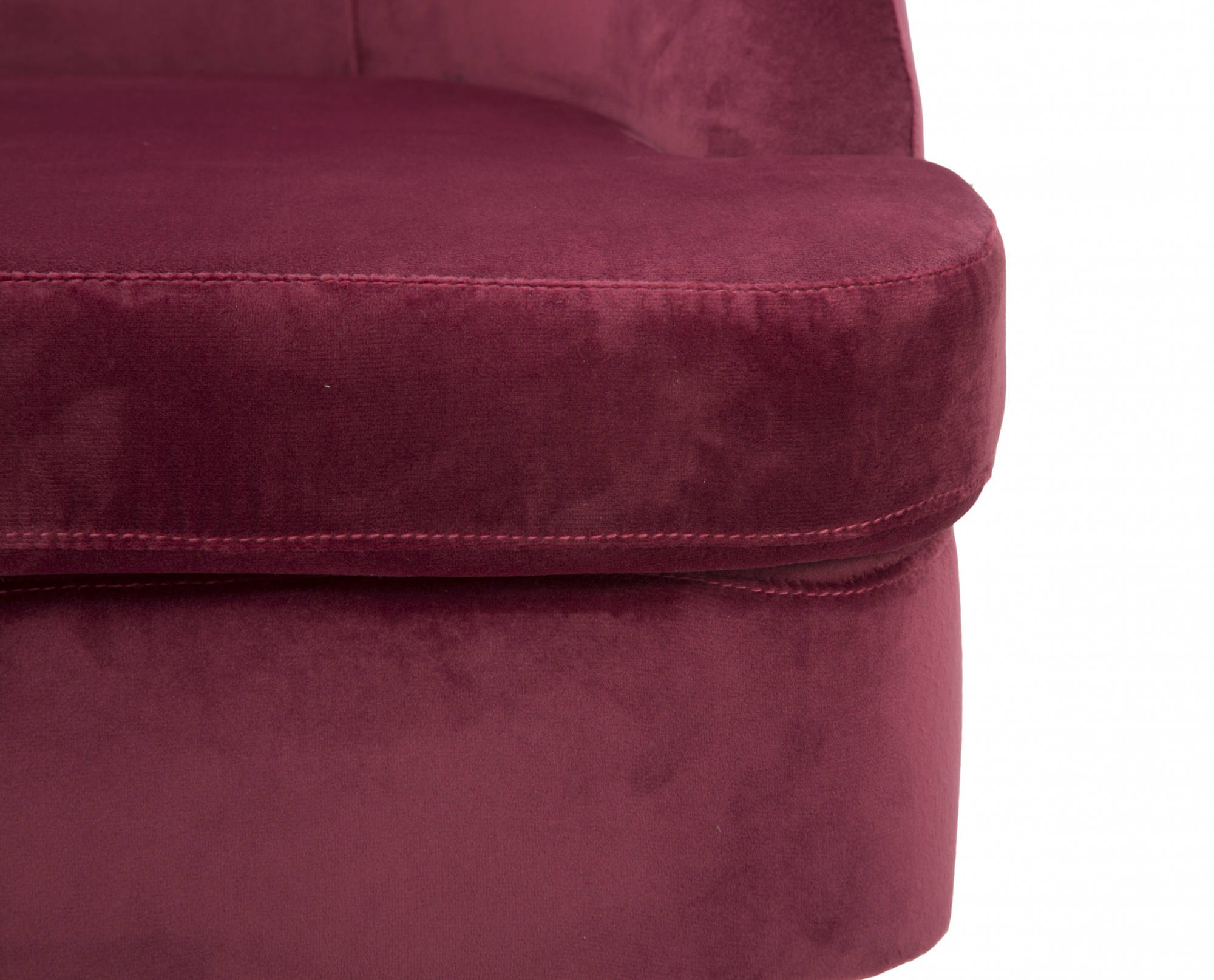 Poltrona, Legno e Spugna E Velluto Sintetico, Colore Bordeaux, Misure: 59 x 67 x 76 cm