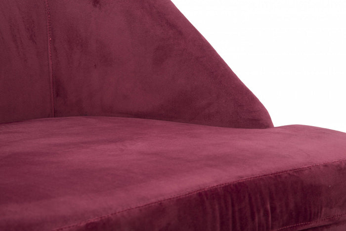 Poltrona, Legno e Spugna E Velluto Sintetico, Colore Bordeaux, Misure: 59 x 67 x 76 cm