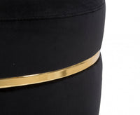 Sgabello, Legno Di Pino e Spugna e Poliestere, Colore Nero, Misure: 35 x 35 x 41 cm