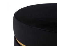 Sgabello, Legno Di Pino e Spugna e Poliestere, Colore Nero, Misure: 35 x 35 x 41 cm