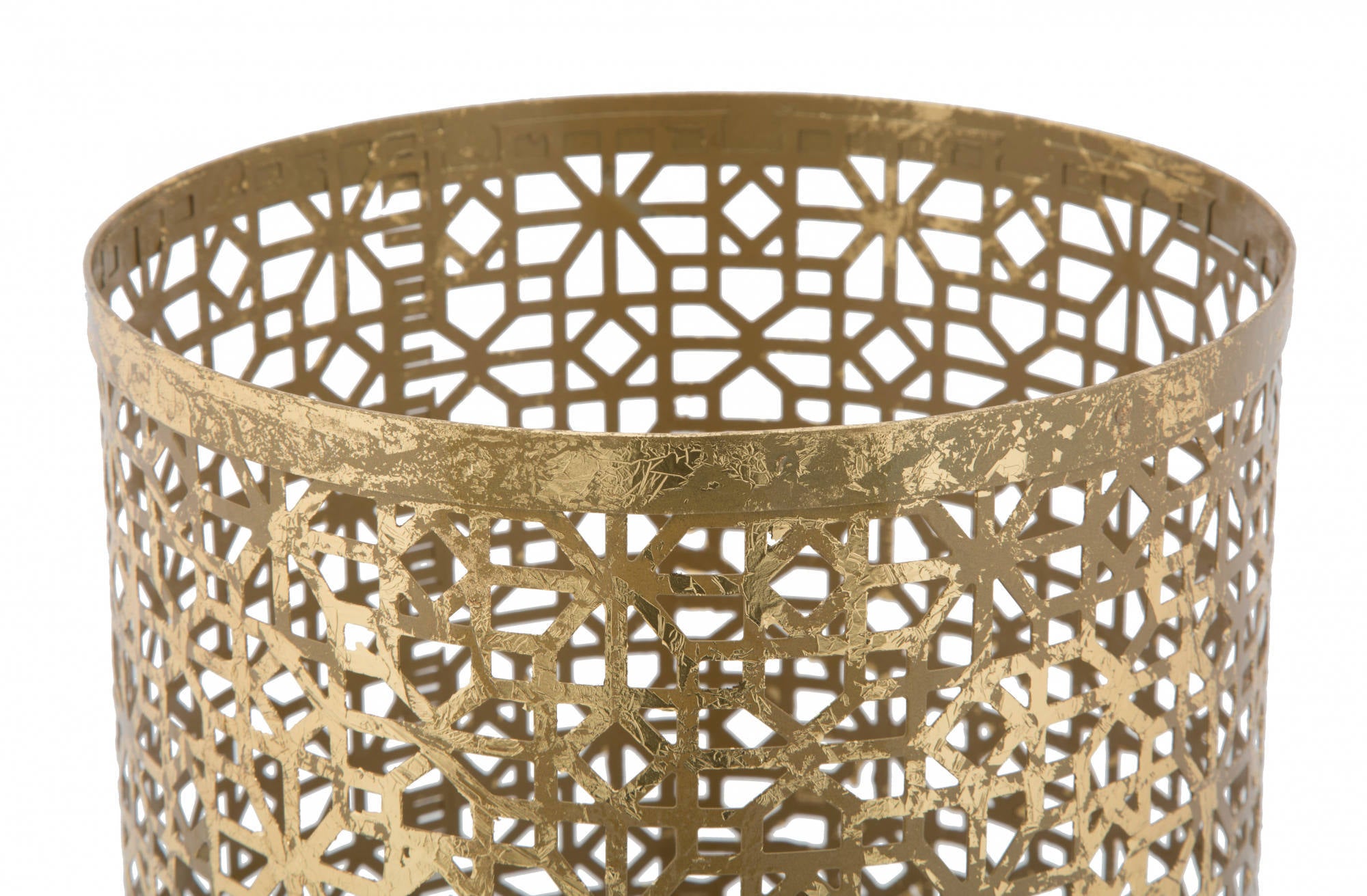 Portaombrelli, Ferro, Colore Oro, Misure: 24 x 24 x 42 cm