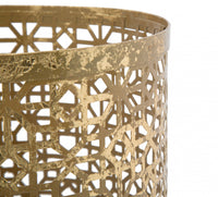 Portaombrelli, Ferro, Colore Oro, Misure: 24 x 24 x 42 cm