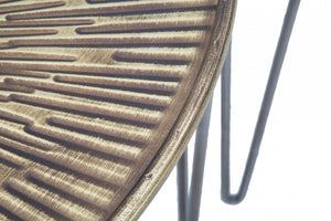 Set di 3 Tavolini, Ferro, Colore Nero, Misure: 54 x 54 x 47 cm