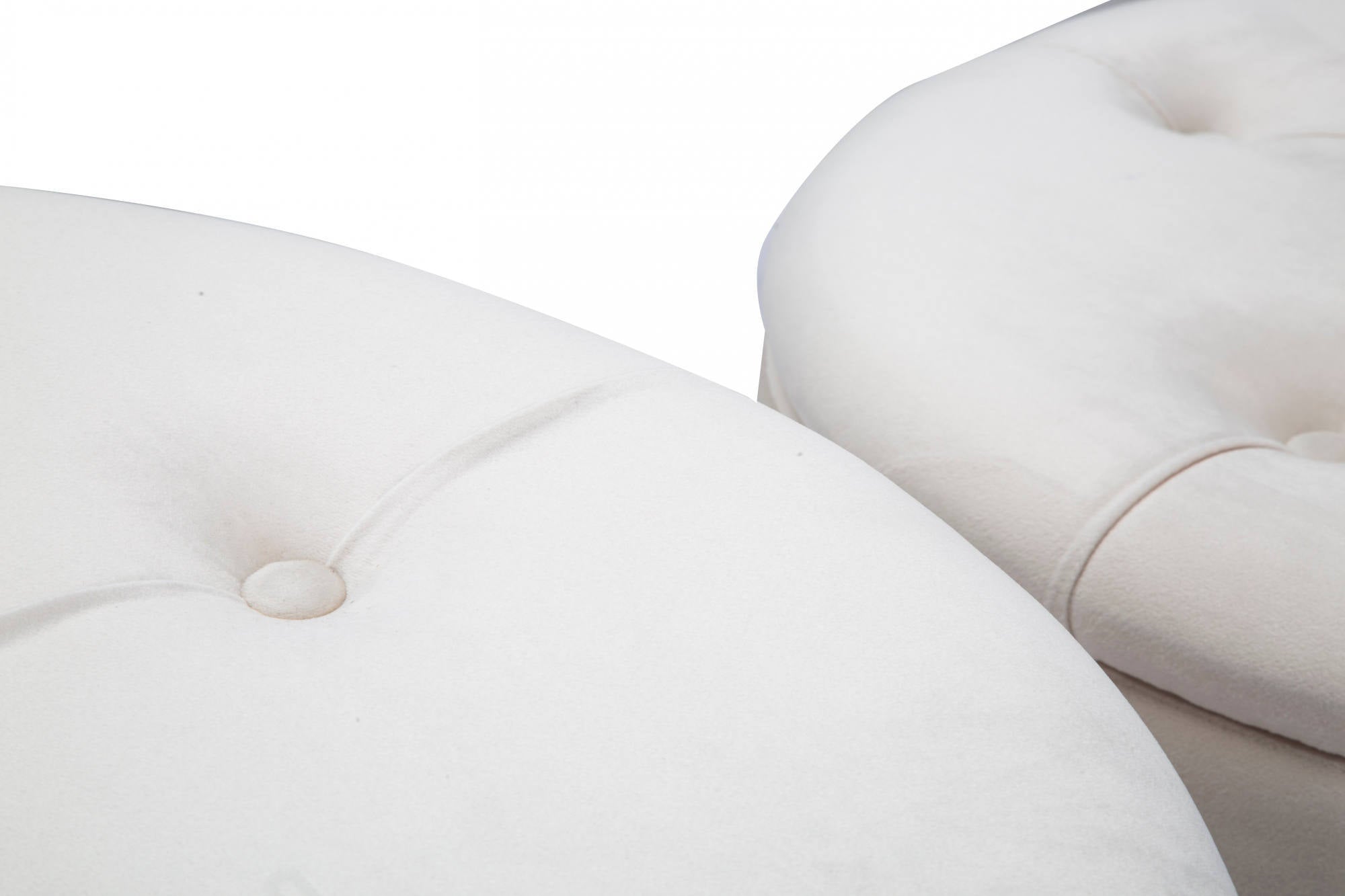 Pouf contenitori, Legno Di Pino e Legno Di Playwood e Spugna E Poliestere, Colore Panna, Misure: 71 x 71 x 41 cm