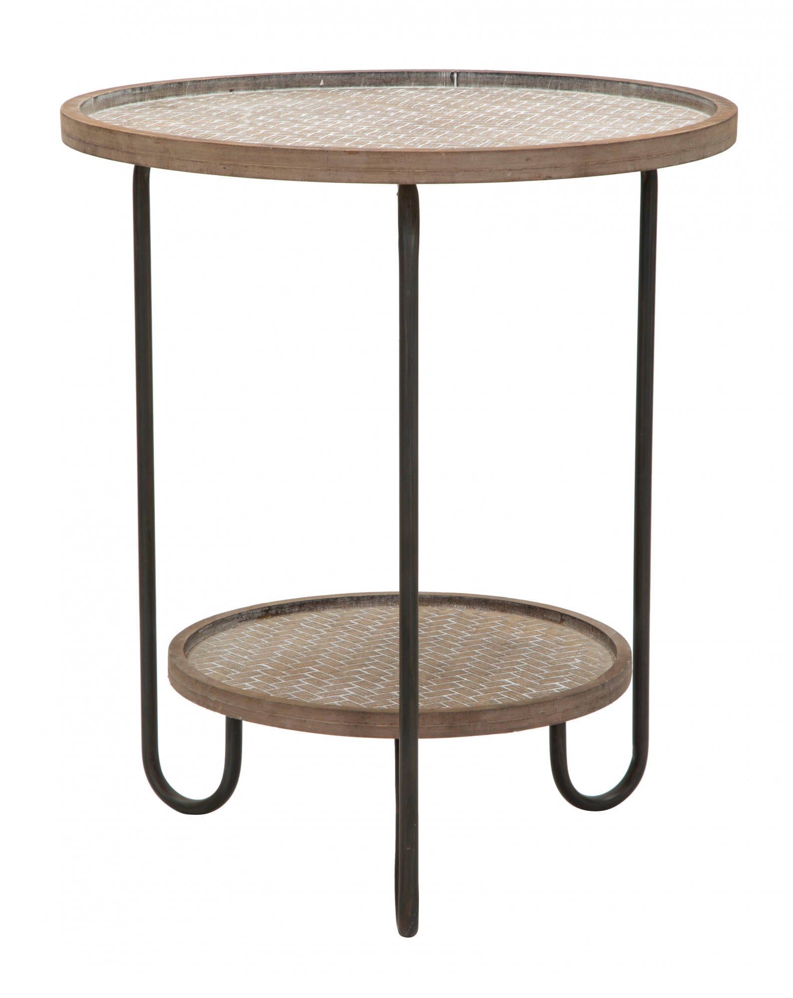 Tavolino da caffè, Ferro e Mdf, Colore Nero, Misure: 48 x 48 x 55 cm