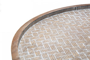 Tavolino da caffè, Ferro e Mdf, Colore Nero, Misure: 48 x 48 x 55 cm