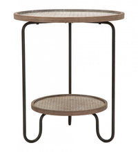 Tavolino da caffè, Ferro e Mdf, Colore Nero, Misure: 48 x 48 x 55 cm