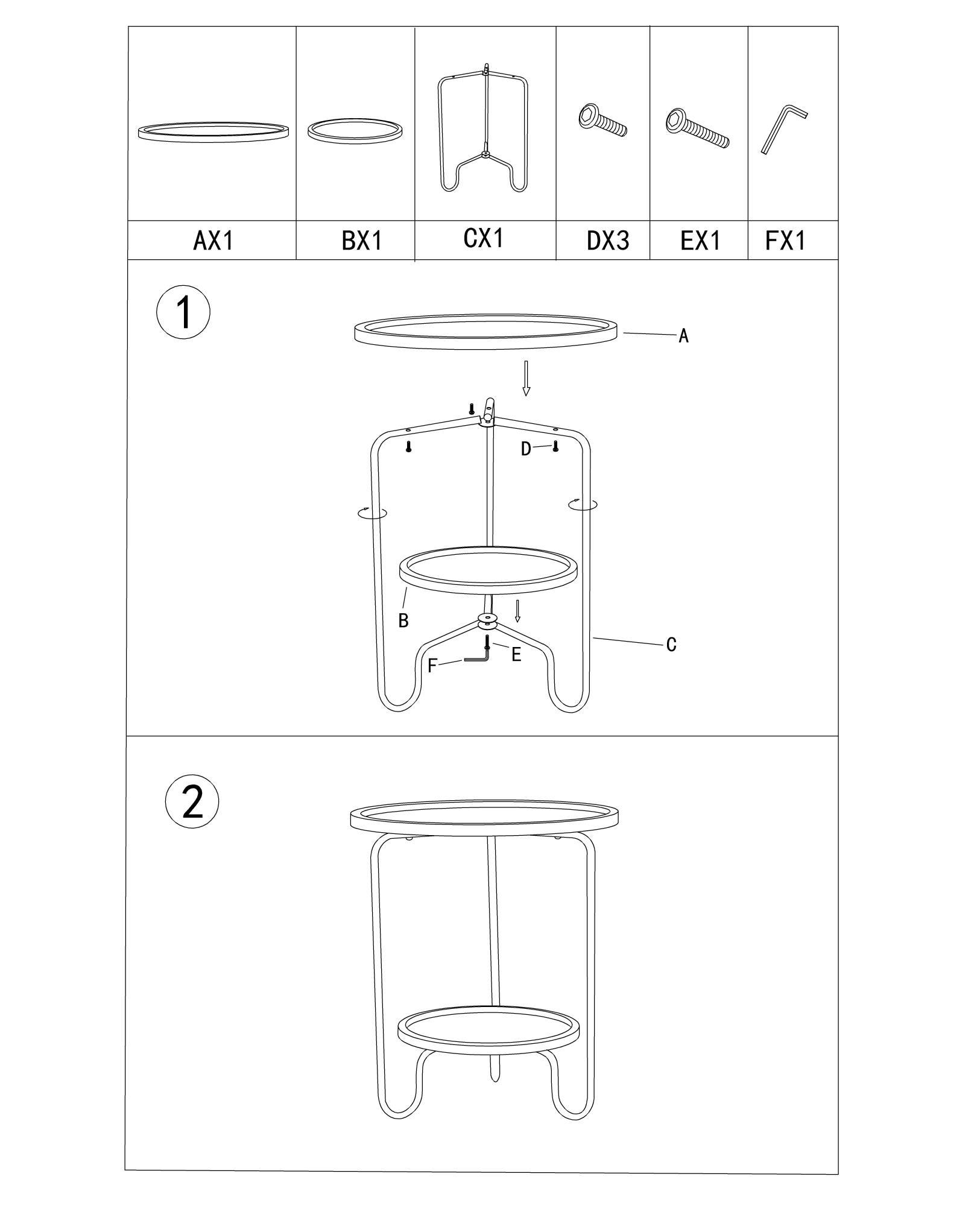Tavolino da caffè, Ferro e Mdf, Colore Nero, Misure: 48 x 48 x 55 cm