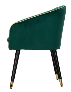 Poltrona, Legno Di Pino e Spugna e Metallo E Poliestere, Colore Verde, Misure: 62 x 58 x 78 cm