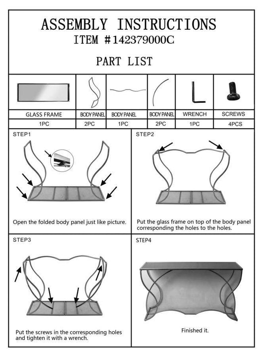 Console elegante, struttura in metallo dorato, con ripiano in vetro temprato, colore oro, Misure 40 x 75 x 130 cm