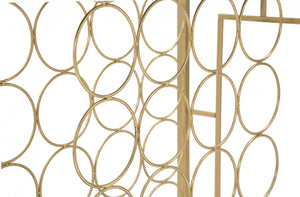 Console in metallo dorato, con piani in vetro temprato, colore nero, dalle linee regolari e geometriche, Misure 30 x 75 x 76 cm