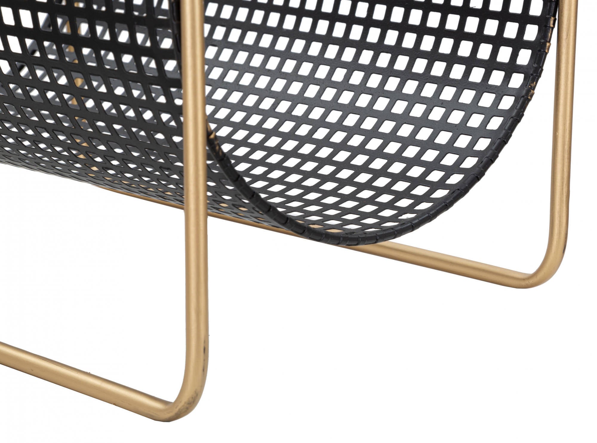 Portariviste, struttura in legno di abete e metallo, colore nero, Misure 23 x 54,5 x 37 cm