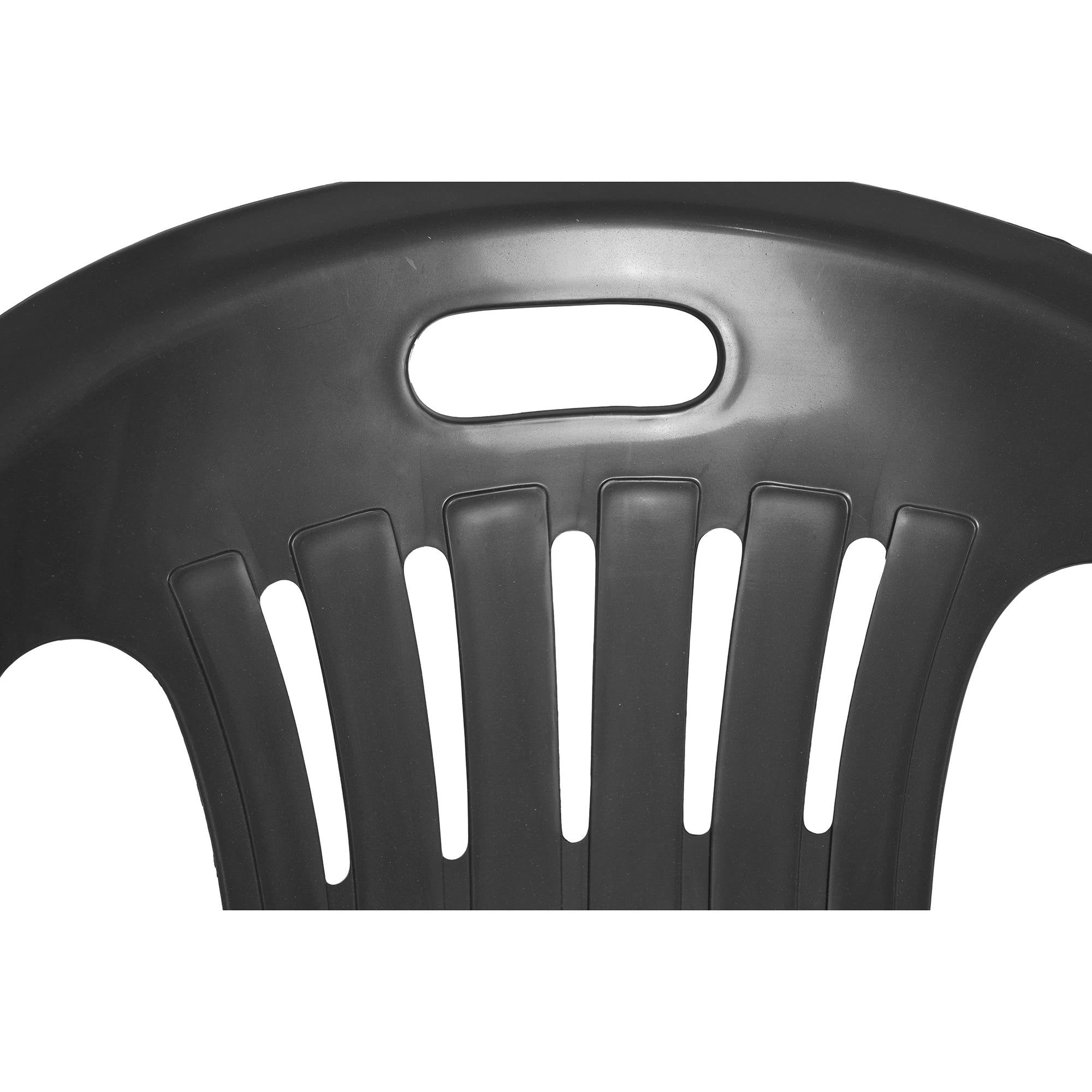 Sedia da esterno Aringa, Seduta da giardino, Sedia per tavolo da pranzo, Poltrona outdoor, 100 % Made in Italy, Set da 4, Cm 56x55h78, Antracite