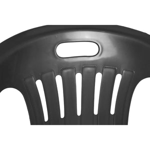 Sedia da esterno Aringa, Seduta da giardino, Sedia per tavolo da pranzo, Poltrona outdoor, 100 % Made in Italy, Set da 4, Cm 56x55h78, Antracite