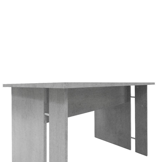 Scrivania 0, Scrittoio consolle moderno , Tavolo da studio o ufficio porta PC portalibri, Grigio Cemento, Cm 120x78xh76