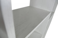 Libreria 0, Biblioteca a 7 scomparti, Scaffale da ufficio per libri, Mobile portalibri, Cm 80x24xh127, Rovere sbiancato